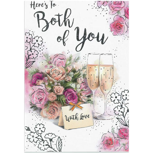 Picture of HERES TO BOTH OF YOU WEDDING CARD
